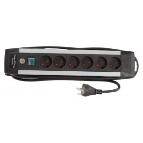 Premium-Alu-Line stikdse - 6 udtag